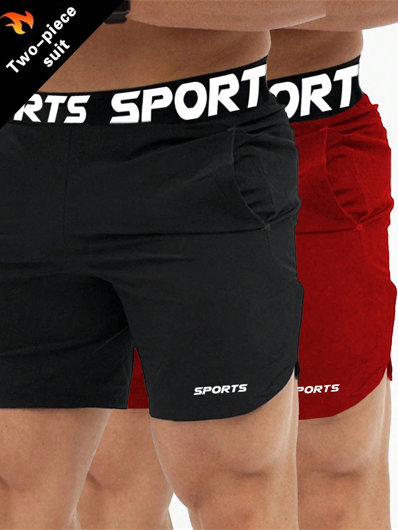 Manfinity Athleisure Boyfriend Style Men Letter Jacquard Tape Sports Shorts School